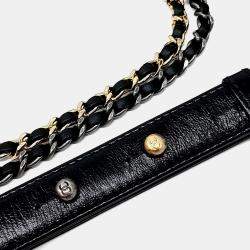 Pre Owned حقيبة شانيل هوبو جلد غابرييل سوداء كبيرة