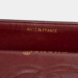 Pre Owned حقيبة فلاب شانيل جلد الخراف كلاسيك مزدوجة سوداء متوسطة الحجم