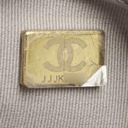 Pre Owned Chanel Mini Grey Quilted Leather Flap Bag