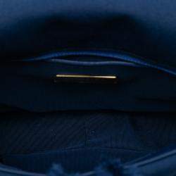 Pre Owned Chanel Blue Medium Canvas and Cotton 19 Flap