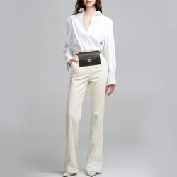 مملوكة مسبقًا Chanel  Coco Black Chevron Leather Waist Belt Bag