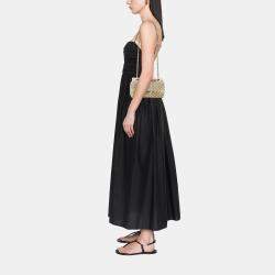 مملوكة مسبقًا حقيبة بخطاف مزدوج شانيل كلاسيك معدني لاميه مجوهرات سلسلة ذهبية صغيرة