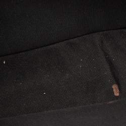 Pre Owned Chanel Boy Medium Black Quilted Caviar Leather Flap Bag