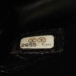 Pre Owned Chanel Double Chain Black Quilted Leather Flap Shoulder Bag