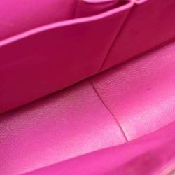 مملوكة مسبقًا Chanel Classic Double Flap Jumbo Pink Chevron Leather Shoulder Bag