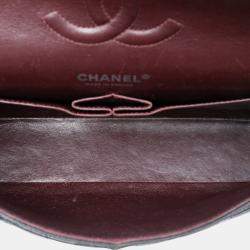 Pre Owned حقيبة شانيل كلاسيك كافيار سوداء متوسطة مزدوجة الغطاء