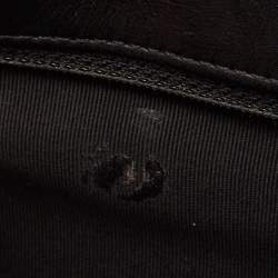 Pre Owned حقيبة شانيل قلاب جلد مبطن حرفي سي سي جامبو سوداء