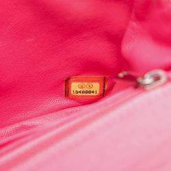 Pre Owned حقيبة شانيل مستطيلة صغيرة وردية كلاسيكية جيرسي فلاب مفردة