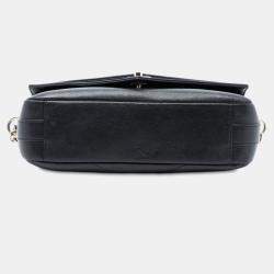 Pre Owned حقيبة شاني ل مبطنة صغير جلد شيفرون مزدوج أسود