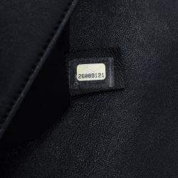 Pre Owned حقيبة شانيل مبطنة صغير جلد شيفرون مزدوج أسود