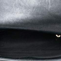 Pre Owned حقيبة شانيل مبطنة صغير جلد شيفرون مزدوج أسود