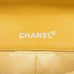 مملوكة مسبقًا حقيبة شانيل نيلون أصفر نيو ترافل لاين شرق غرب مع رفرف