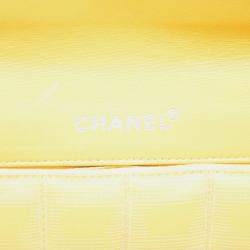 مملوكة مسبقًا حقيبة شانيل نيلون أصفر نيو ترافل لاين شرق غرب مع رفرف