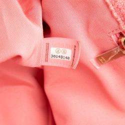 Pre Owned Chanel Pink Maxi Tweed 19 Flap