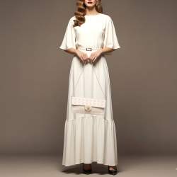 مملوكة مسبقًا Chanel East West Beige Chocolate Bar Quilted Nylon Flap Bag