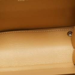 مملوكة مسبقًا حقيبة كتف شانيل CC فانتي صغيرة بيج/أسود راتان وبرنيق جلدية