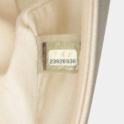 Pre Owned Chanel White Old Medium Quilted Caviar Boy Flap