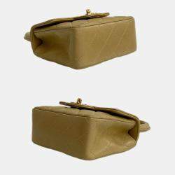 Pre Owned حقيبة شانيل يد علوية كيلي مجموعة والد وطفل جلد حملان بني