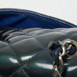 Pre Owned حقيبة شانيل ميني كلاسيك جلد كافيار أحم ر مبطن مربعة بقلاب