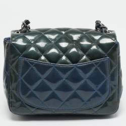 Pre Owned حقيبة شانيل ميني كلاسيك جلد كافيار أحمر مبطن مربعة بقلاب