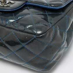 Pre Owned حقيبة شانيل ميني كلاسيك جلد كافيار أحمر مبطن مربعة بقلاب