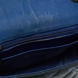 Pre Owned حقيبة شانيل ميني كلاسيك جلد كافيار أحمر مبطن مربعة بقلاب