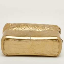 مملوكة مسبقًا Chanel Gabrielle Large Metallic Gold Quilted Leather Shoulder Bag
