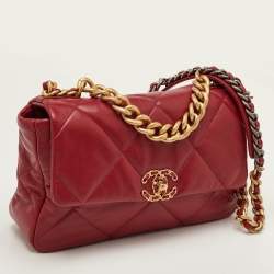 مملوكة مسبقًا Chanel 19 Large Red Quilted Leather Flap Bag