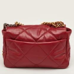 مملوكة مسبقًا Chanel 19 Large Red Quilted Leather Flap Bag