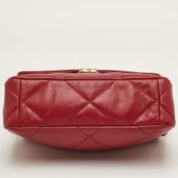 مملوكة مسبقًا Chanel 19 Large Red Quilted Leather Flap Bag