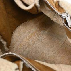 Pre Owned Chanel Brown Sheepskin Shoulder Bag