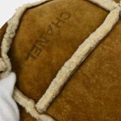 Pre Owned Chanel Brown Sheepskin Shoulder Bag