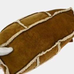 Pre Owned Chanel Brown Sheepskin Shoulder Bag