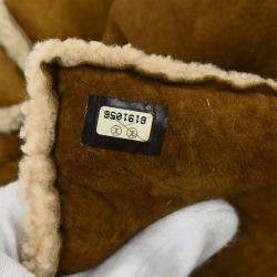 Pre Owned Chanel Brown Sheepskin Shoulder Bag