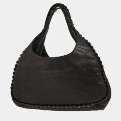 Pre Owned Chanel Black Lambskin Handbag