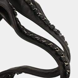 Pre Owned Chanel Black Lambskin Handbag