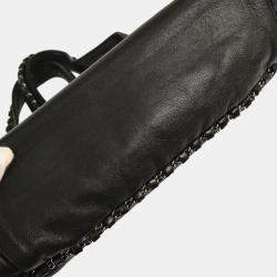 Pre Owned Chanel Black Lambskin Handbag
