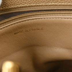 Pre Owned حقيبة شانيل يدوية جلد عجل بيج