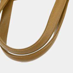 Pre Owned حقيبة شانيل يدوية جلد عجل بيج