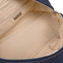 Pre Owned حقيبة شانيل بولينغ خط الفخامة دنيم كحلية