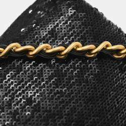 Pre Owned Chanel Black Sequins Dare To Disturb Shoulder Bag