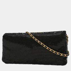 Pre Owned Chanel Black Sequins Dare To Disturb Shoulder Bag