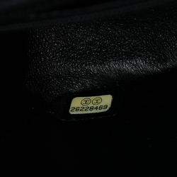 Pre Owned حقيبة شانيل شابك وحيد كلاسيكية مستطيلة صغيرة مصنوعة من قماش التويد مضفرة سوداء