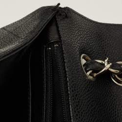 Pre Owned حقيبة شانيل قلاب كلاسيكية مفردة ماكسي جلد كافيار مبطن سوداء