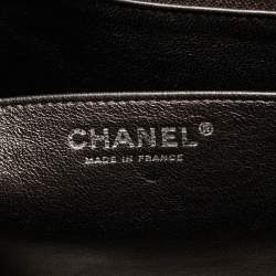 Pre Owned Chanel Classic Single Maxi Metallic Quilted Leather Flap Bag
