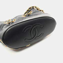 مملوكة مسبقًا حقيبة شانيل كتف ماتيلسي جلد خروف أسود