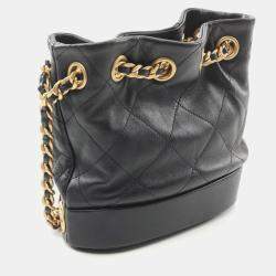 مملوكة مسبقًا حقيبة شانيل كتف ماتيلسي جلد خروف أسود