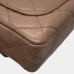 Pre Owned Chanel Matelasse Coco Mark Small Handbag In Shiny Lambskin