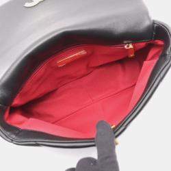 مملوكة مسبقًا Chanel 19 Disneuf Matelasse Shoulder Bag In Lambskin Leather Black