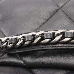 مملوكة مسبقًا Chanel 19 Disneuf Matelasse Shoulder Bag In Lambskin Leather Black